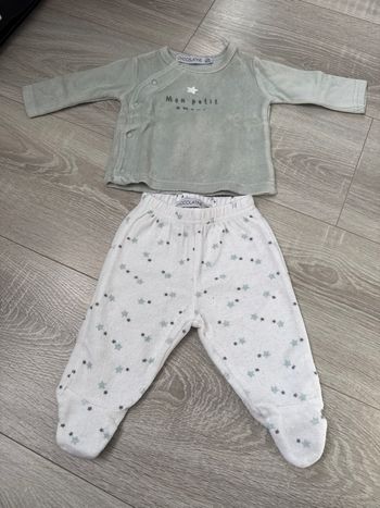 Pyjama 2 pièces - Taille 1 mois - Chocolatine 