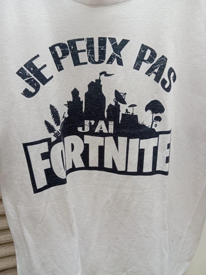 Tee-shirt S "Je peux pas j'ai Fortnite - photo numéro 2