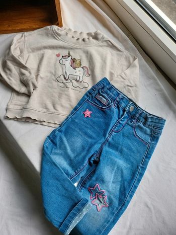 Ensemble licorne cœur girly 18 mois