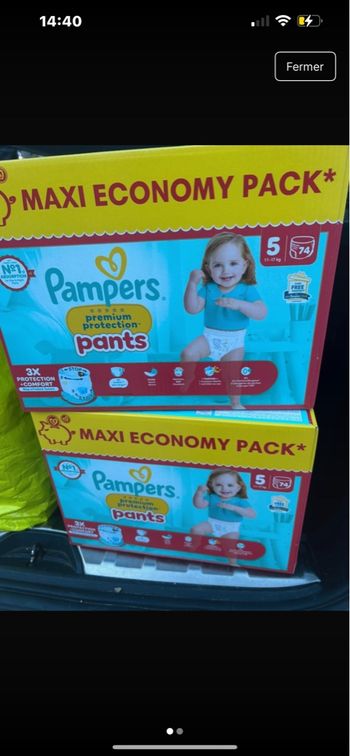 Couches Pampers premium protections pants