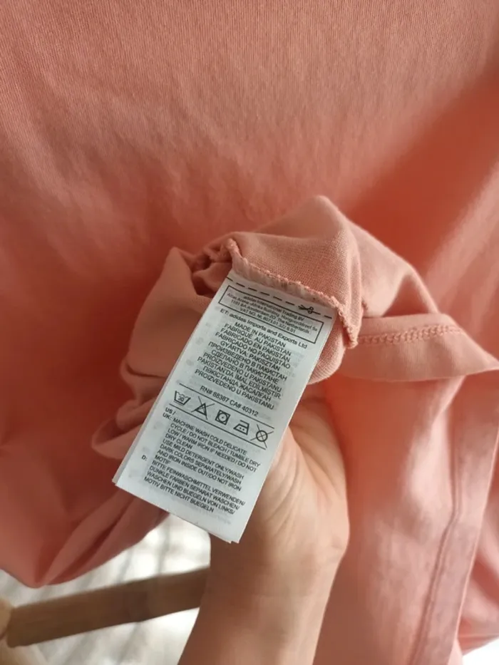 T-shirt rose et blanc Adidas taille 36 - photo numéro 7