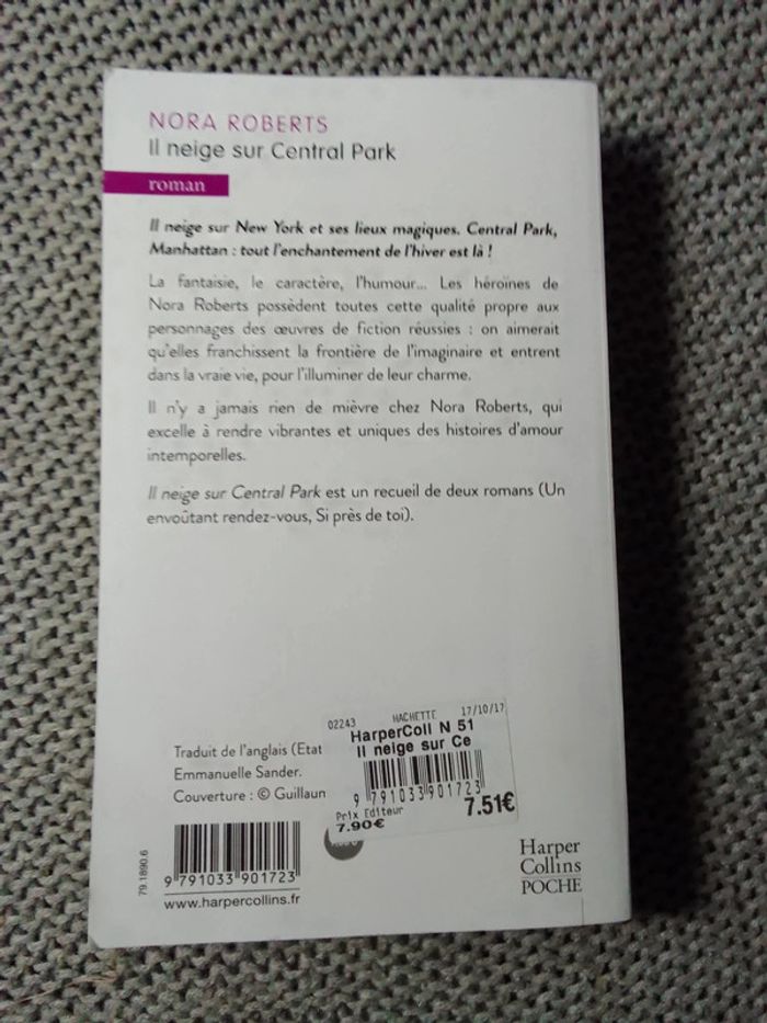 Nora Roberts - Il neige sur Central Park - photo numéro 2