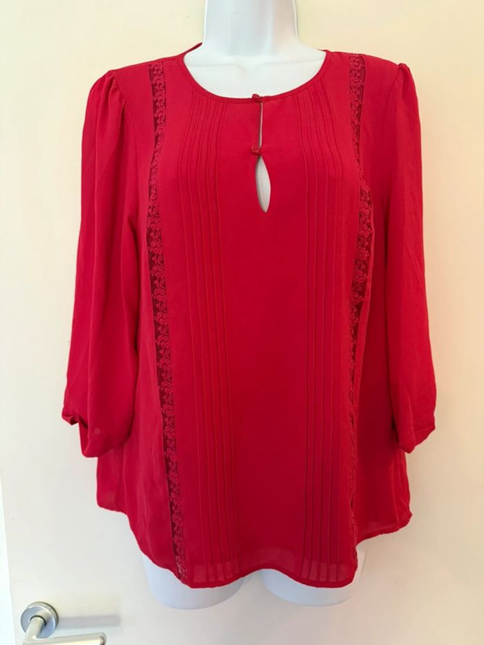 Blouse manches 3/4 rouge 1.2.3 paris
