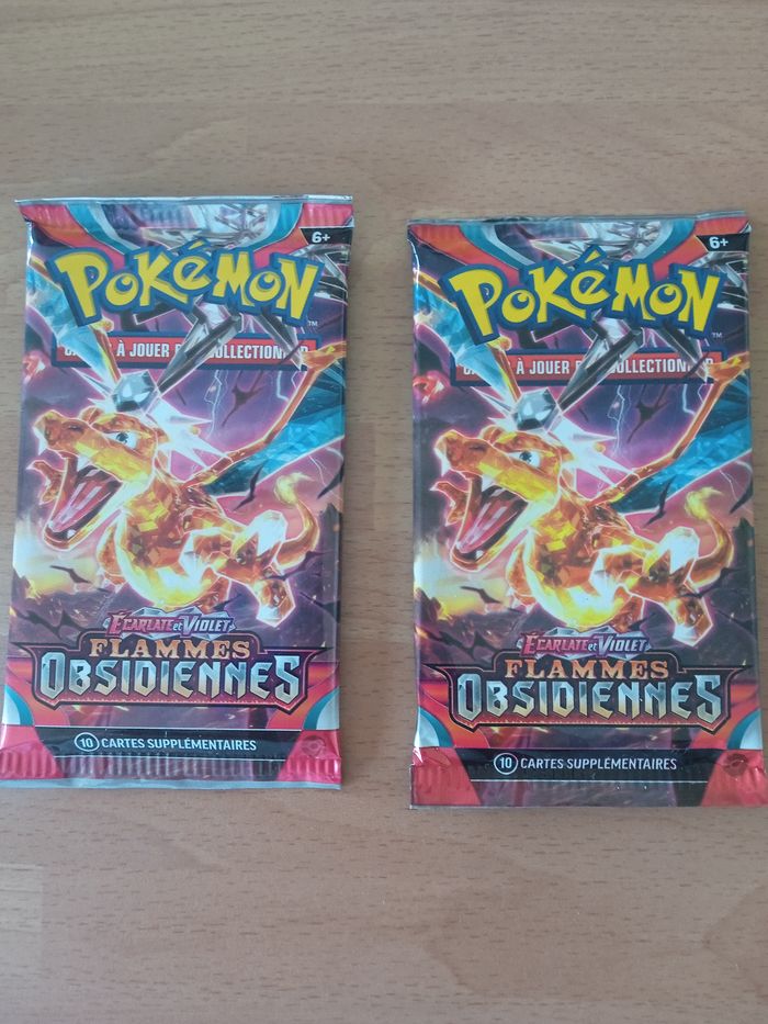Lot de 2 Boosters neufs EV03 Flammes Obsidiennes - photo numéro 1