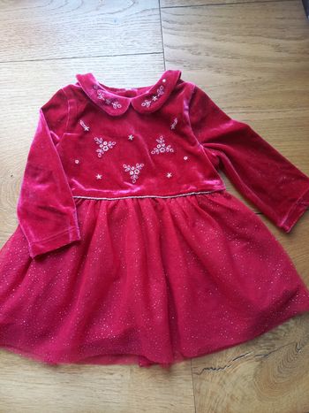 Robe velours rouge 6 mois Sergent Major