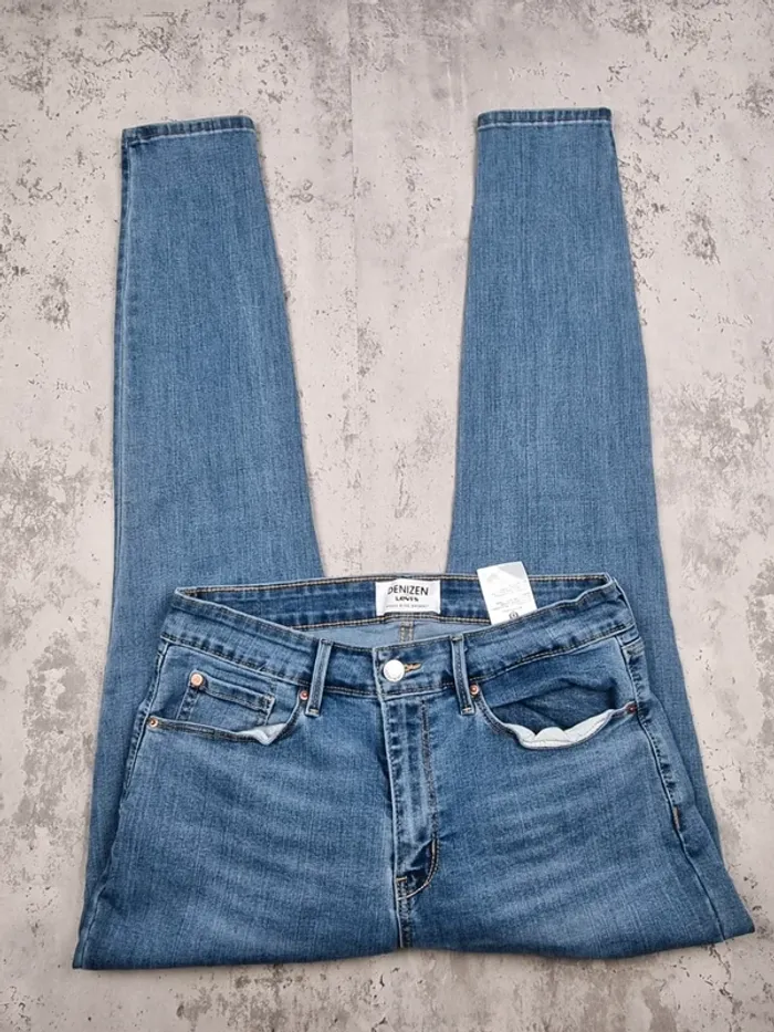 Jean Levi’s Denizen High Rise Skinny bleu – Taille 38 Femme (mesures en photos) - photo numéro 2