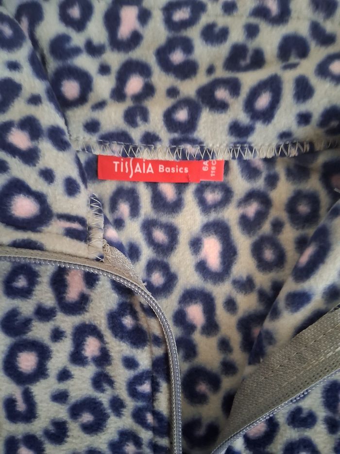 Gilet polaire gris et bleu 6 ans - photo numéro 4