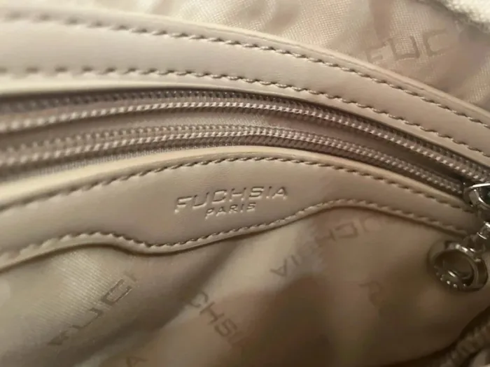 Fuchsia Paris beige purse sac à main - photo numéro 13