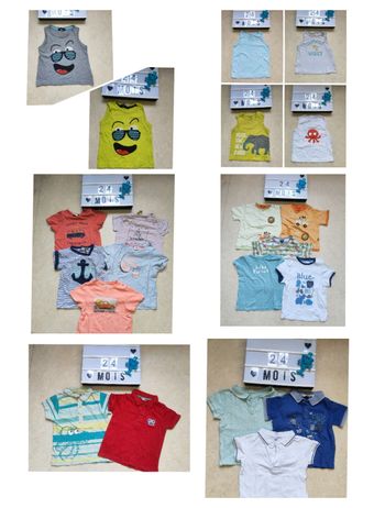 Lot Garçon 21 pièces - 24 mois / 2 ans (Spécial Crèche & Été)