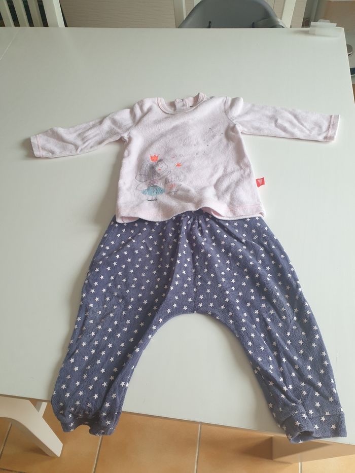 Ensemble velours fille 18 mois petit beguin