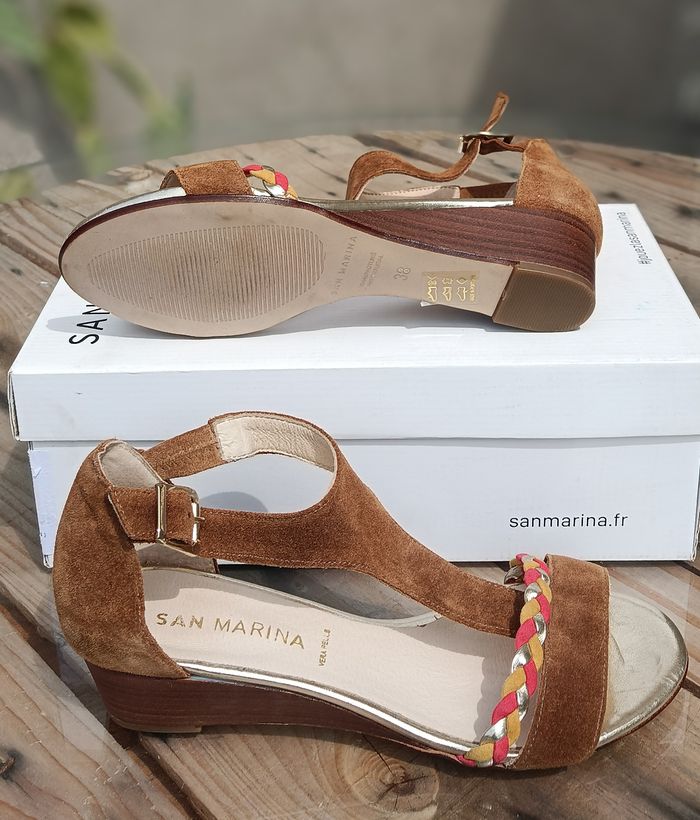 Chaussures San Marina Femme, sandales Millie, cuir, taille 38. Neuves - photo numéro 5