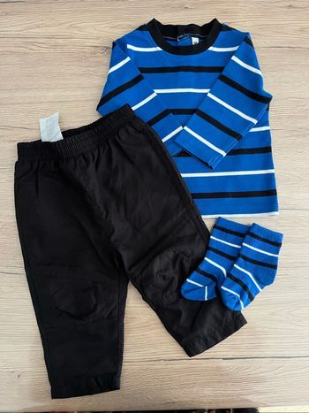 Ensemble à rayures bébé