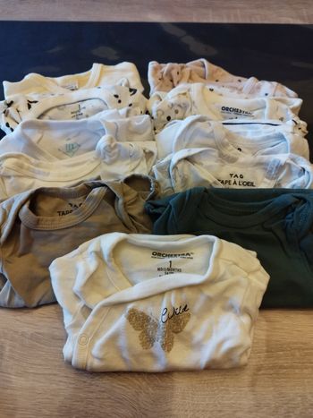 Lot de 11 bodies 1 mois