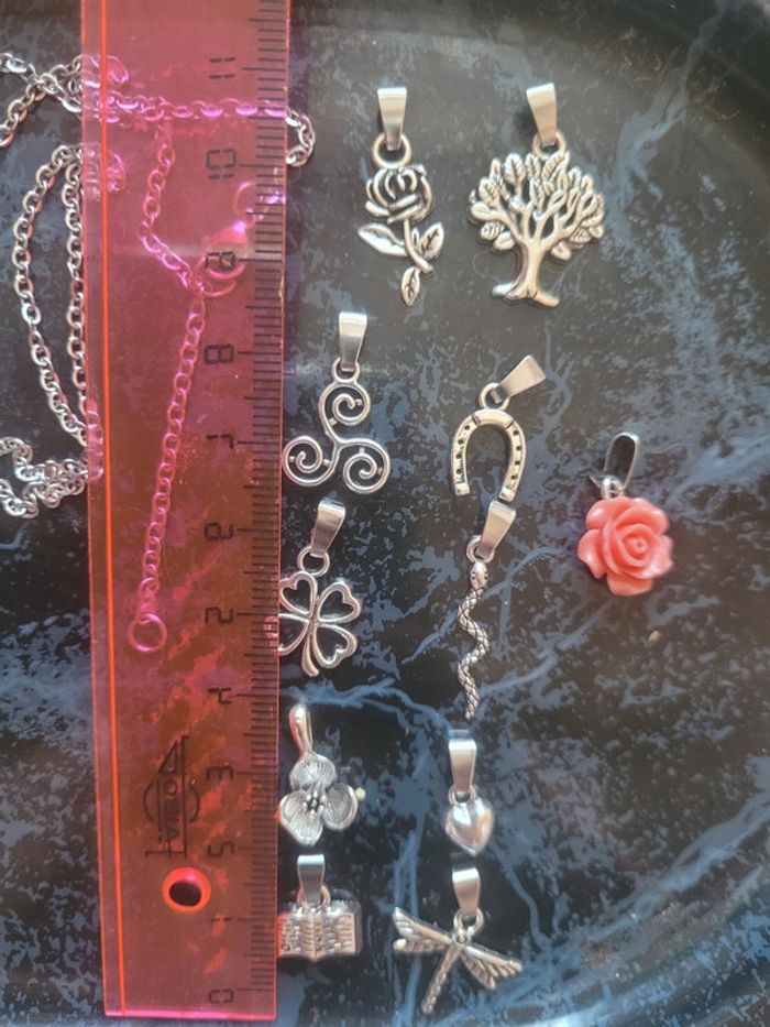Chaine en acier inoxydable avec son pendentif - photo numéro 9