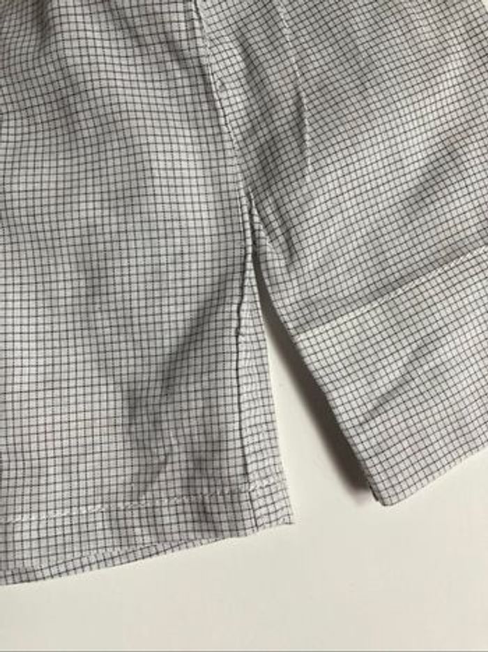 Chemise blanche à carreaux noirs Cyrillus neuf taille 18 mois - photo numéro 4