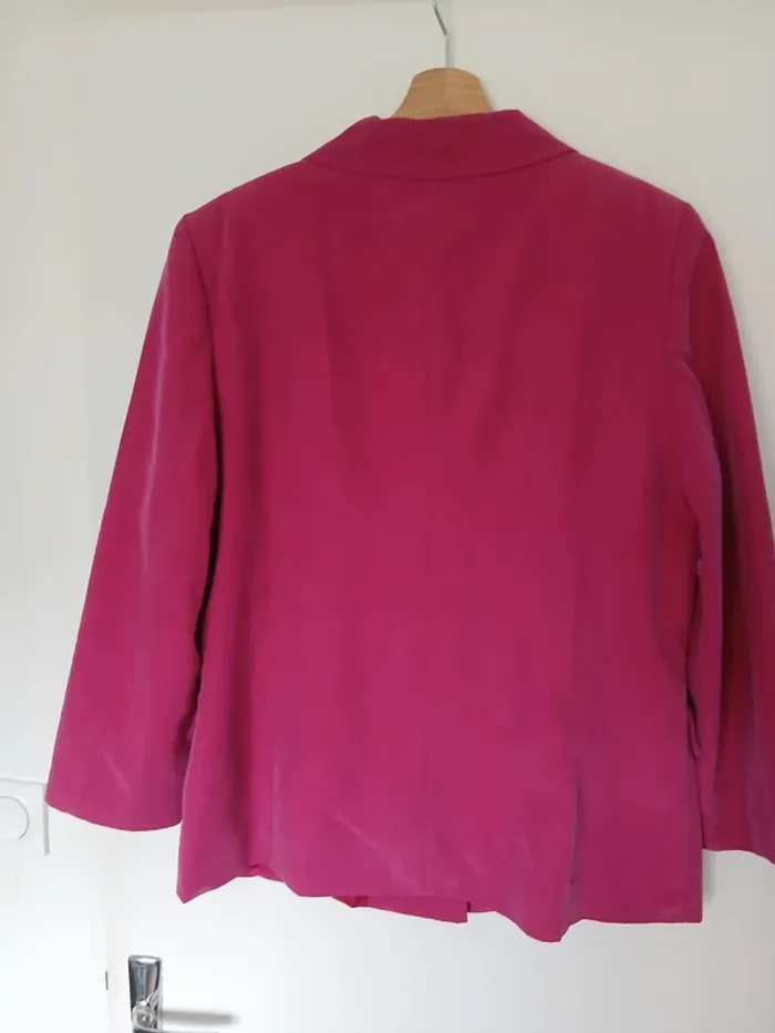 Veste blazer vintage kiabi rose fushia 46-48 - photo numéro 4