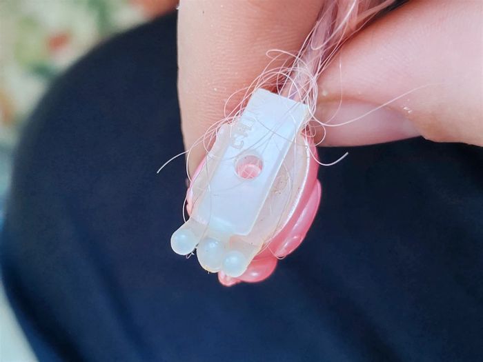 Pince barrette pour poupée boucleline vintage - rose - photo numéro 5