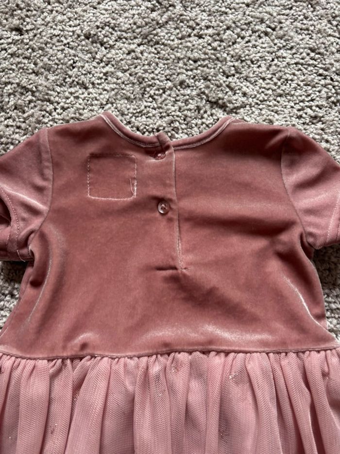 🌺Robe manche courte rose en velours avec tutu Disney La fée clochette Taille 3-6mois/68cm🌺 - photo numéro 7