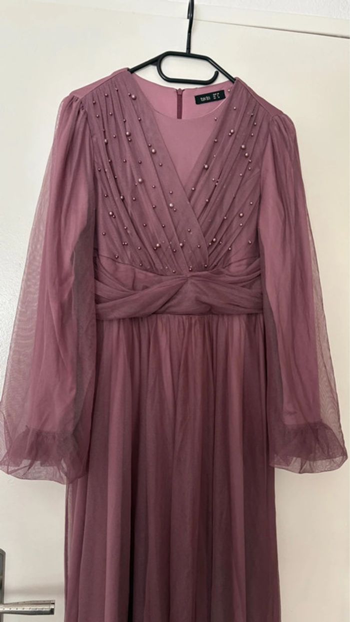 Robe de soirée mauve femme taille L - photo numéro 2