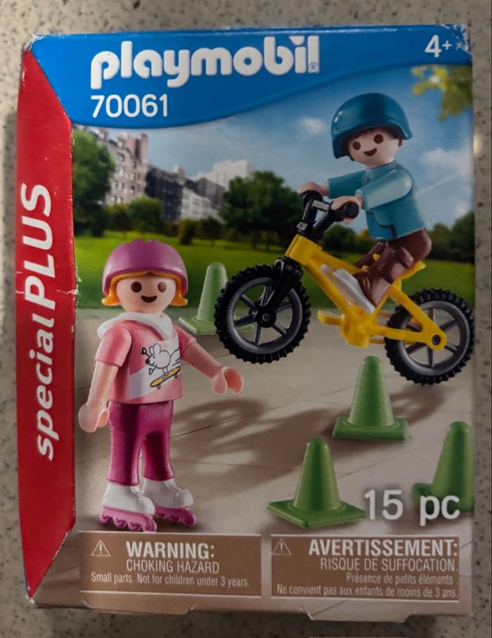 70061 - Playmobil Special Plus - Enfants avec vélo et rollers