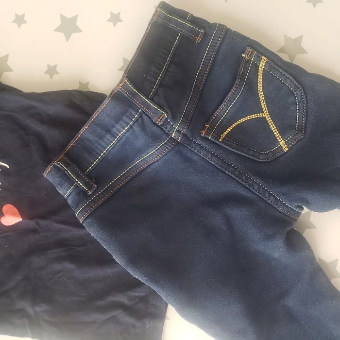 🌴 Ensemble jean et t-shirt j'aime papa taille 9 mois fille - photo numéro 5