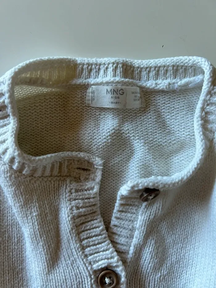 Gilet crème en maille - photo numéro 2