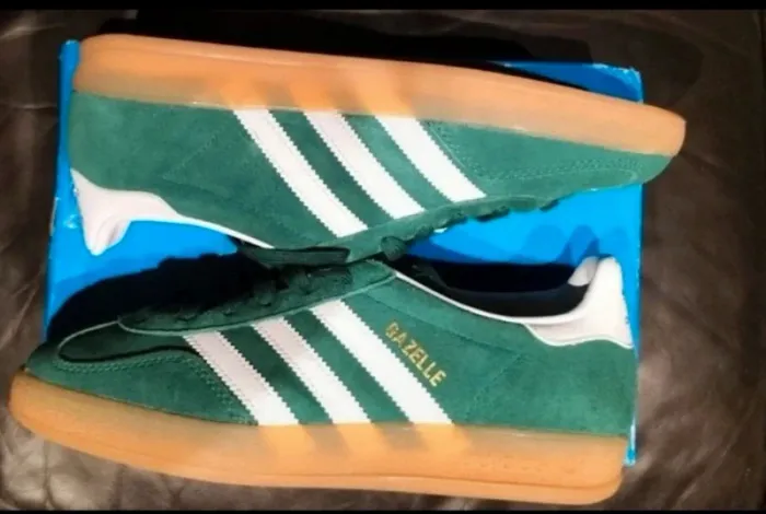 Baskets Adidas Gazelle couleur vert sapin/ vert foncé - photo numéro 10