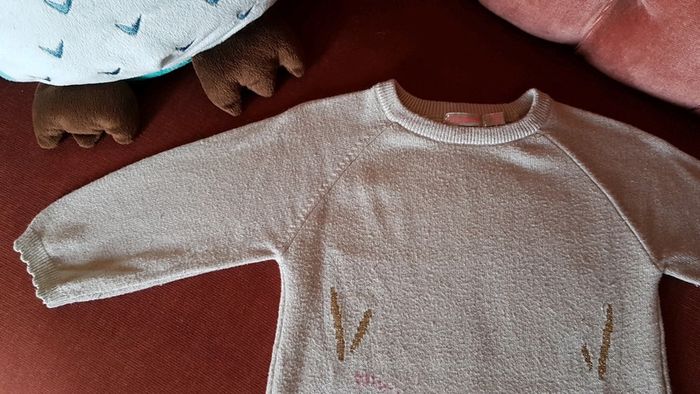 Superbe robe billieblush fille 12mois beige et rose - photo numéro 3