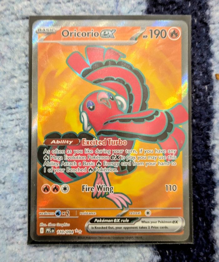 Lot 7 cartes Pokémon IR Full Art et ex ME2 Français + 2 anglaises de flammes fantasmagoriques - photo numéro 3