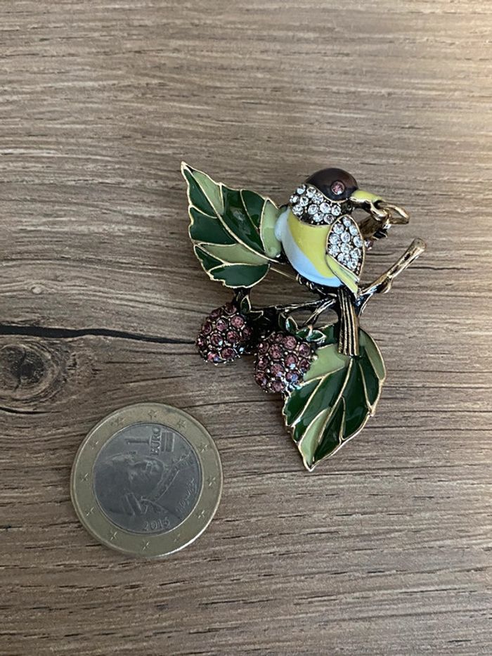 Broche oiseau sur branche rétro - photo numéro 5