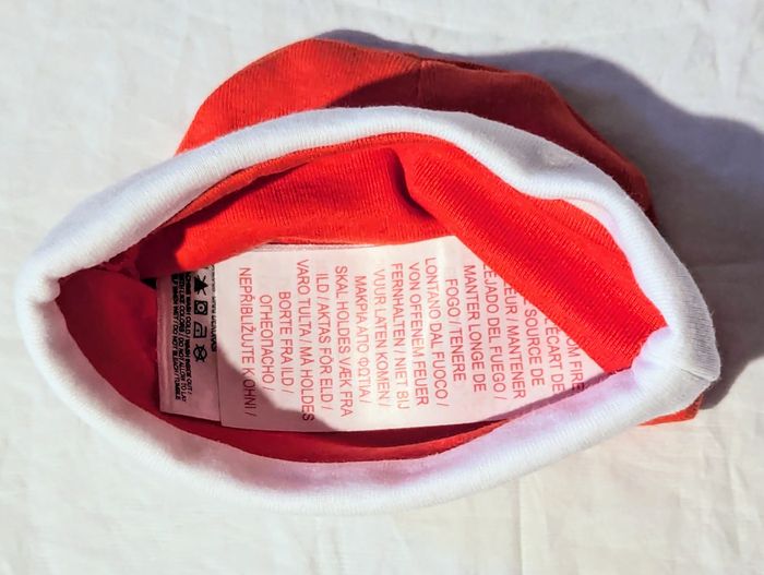 Petit Bonnet Nike Rouge Petit Bandeau Inférieur Blanc Vêtement Accessoire Petits Enfants Bébés - photo numéro 3