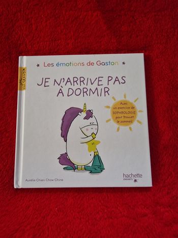 Livre les émotions de Gaston je n'arrive pas à dormir