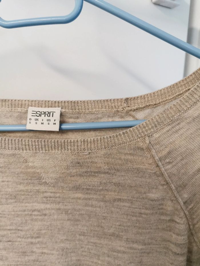 Pull léger beige chiné - photo numéro 3