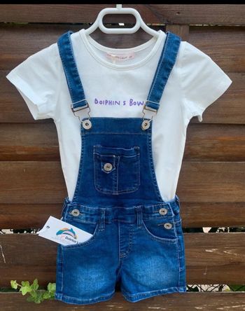 Salopette combishort jean 12 ans