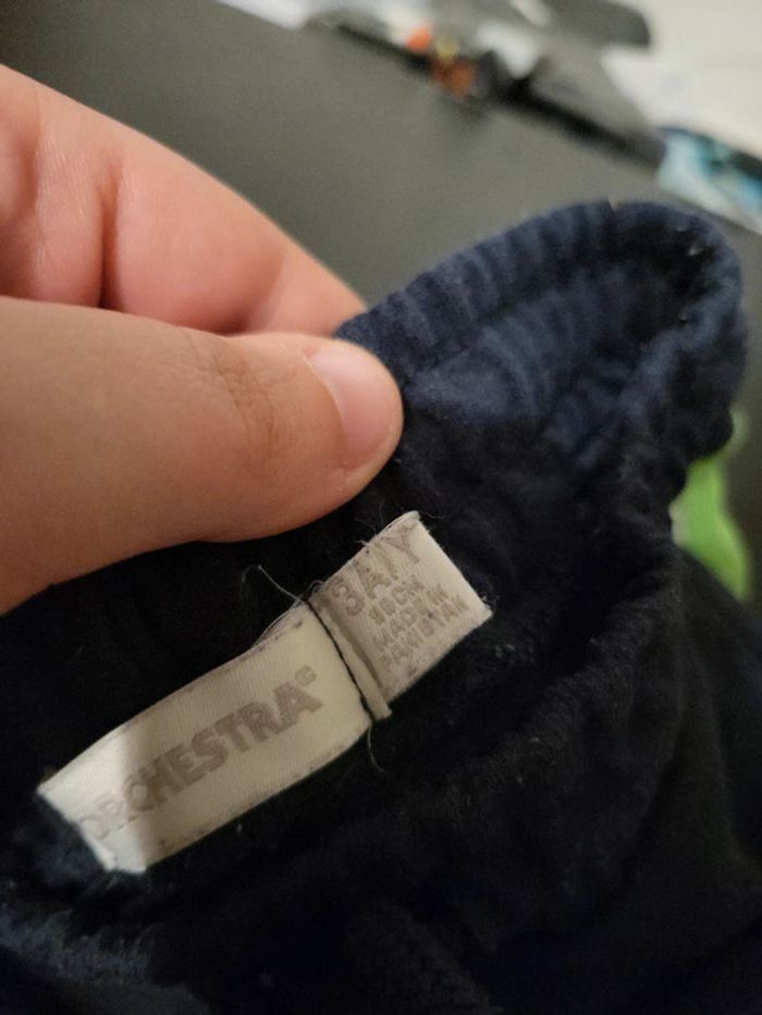 Jogging bleu marine et vert 3 ans orchestra - photo numéro 7