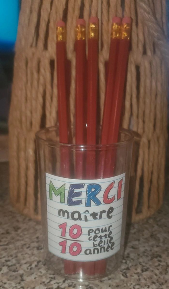 Pot a crayon Maître cadeaux fin d'année