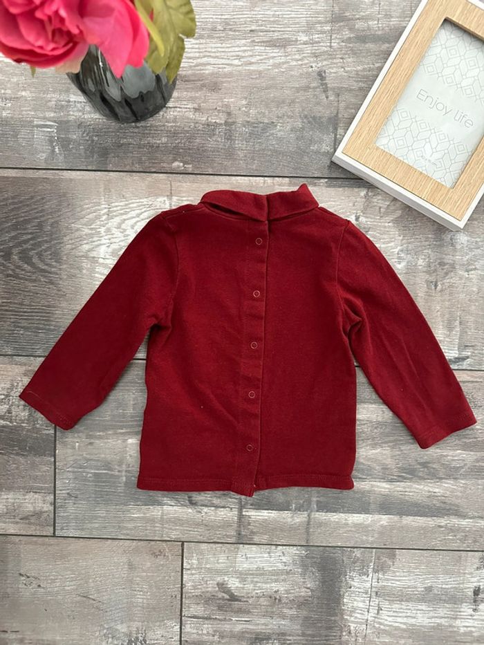Sous pull rouge • Kiabi • 12 mois • Hiver - photo numéro 2