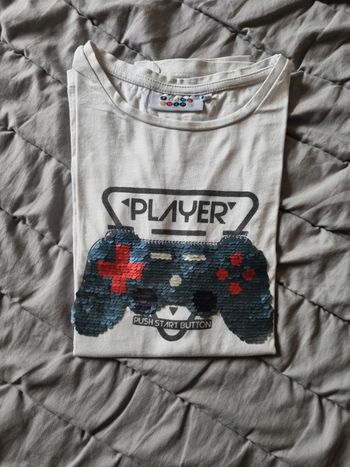 Tee-shirt blanc player fish&chips