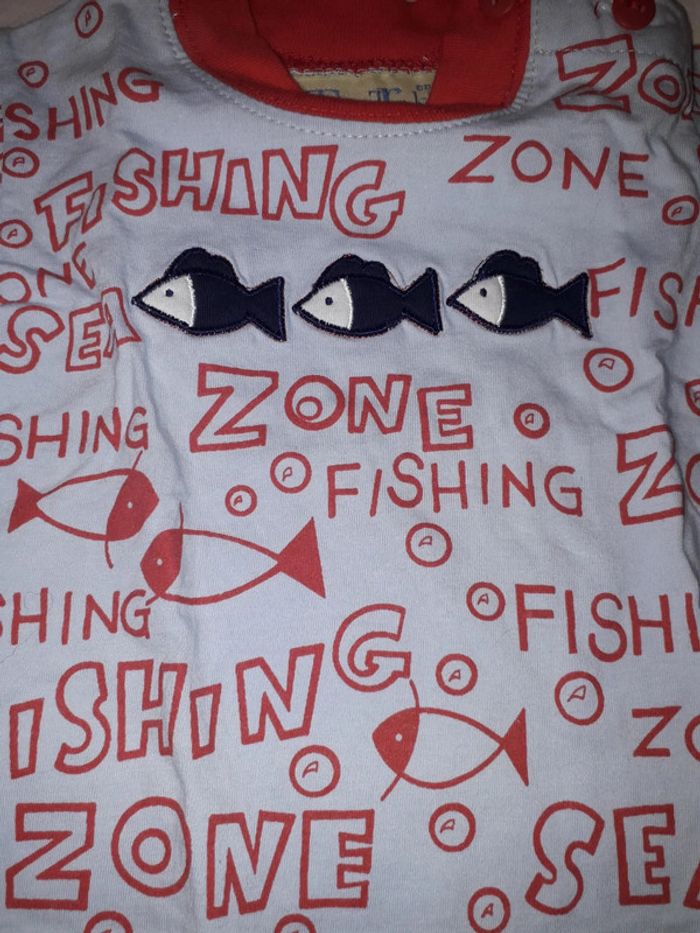 Tricky tracks tee-shirt poisson taille 6 mois - photo numéro 2