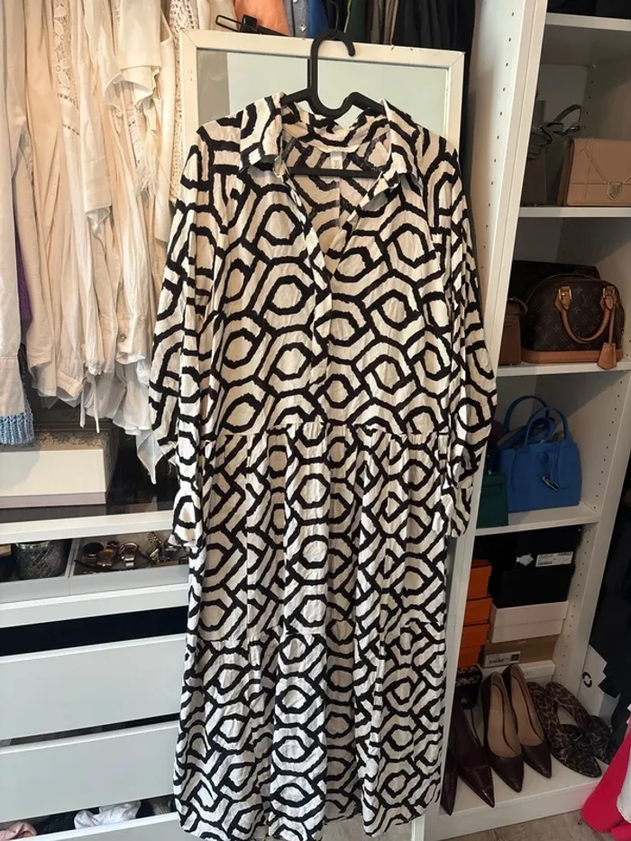 Robe longue à motifs