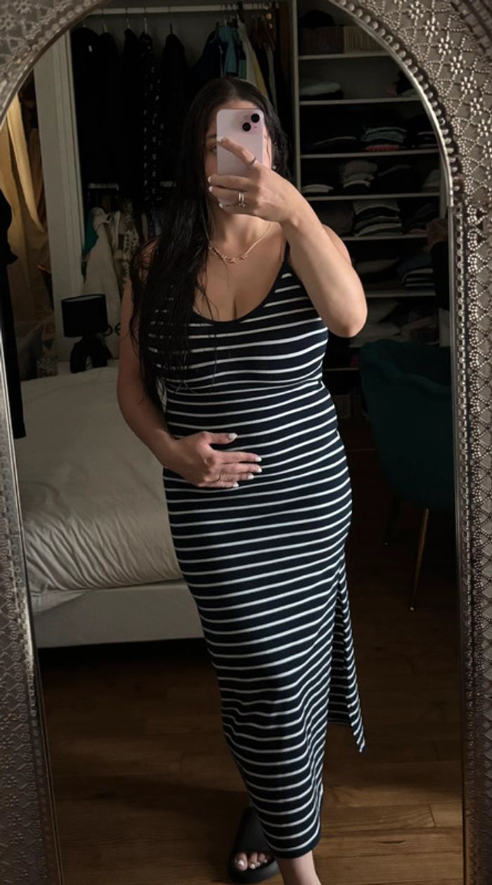 Robe marinière fente sur le côté - photo numéro 9