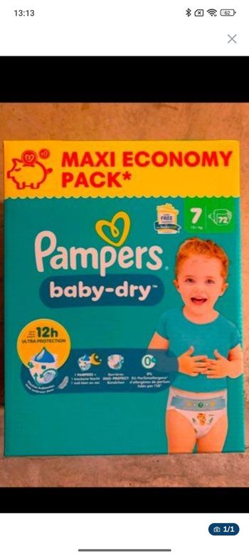 Couche pampers Taille 7