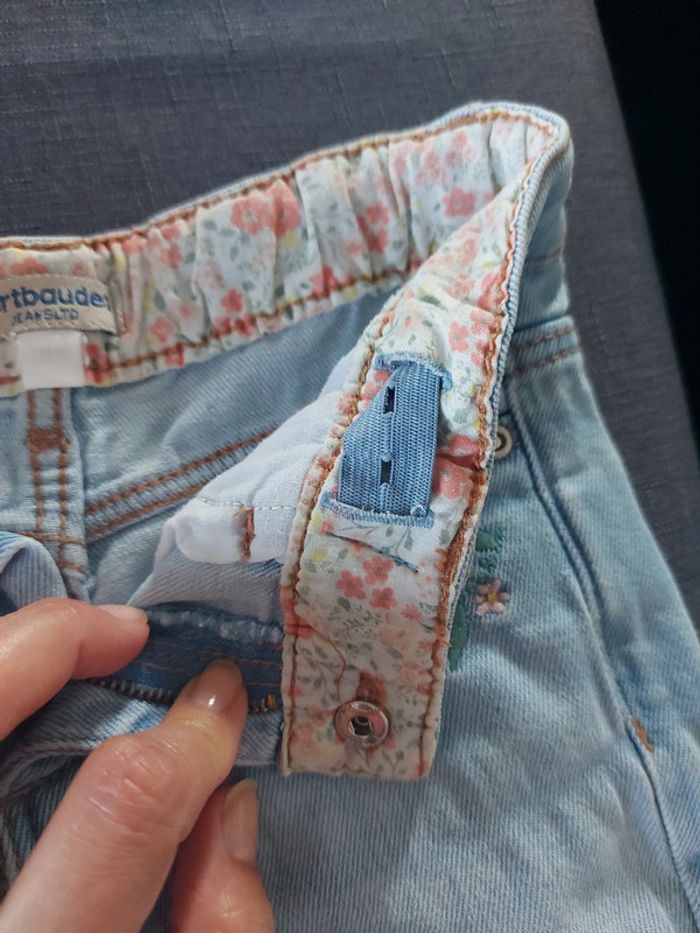 Bermuda Vertbaudet jeans clair 4 ans - photo numéro 9