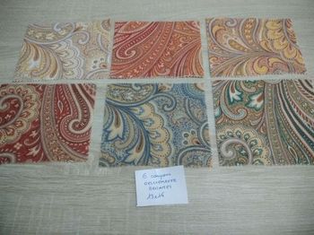 6 Coupons de tissu Marque Deschemaker Modèle Benares