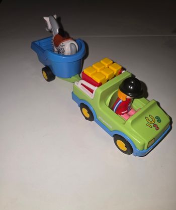 123 playmobil van + cheval 6958 complet