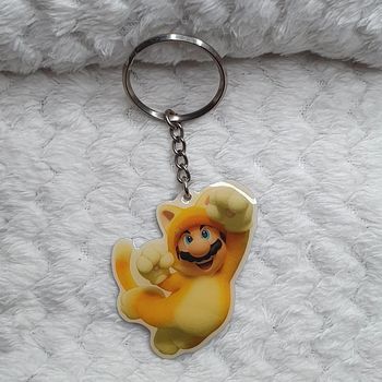 Porte clés Super Mario chat neko 3D World wiiu