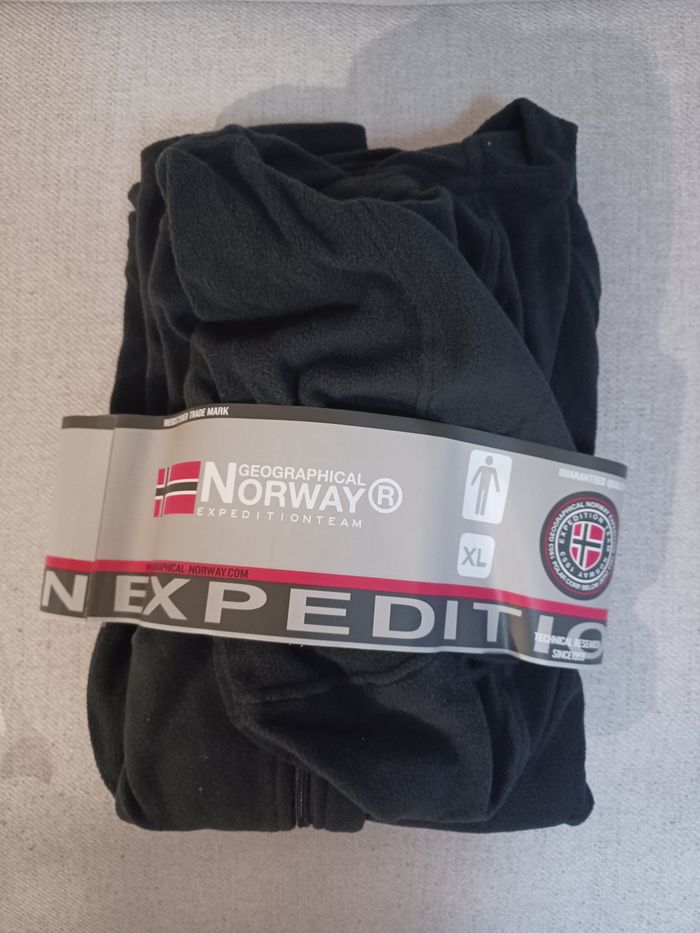 Veste polaire noir micro polaire legere avec capuche geographical norway modele tugood - photo numéro 7