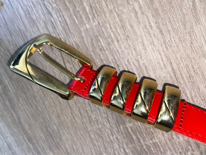 Ceinture en cuir rouge - photo numéro 8