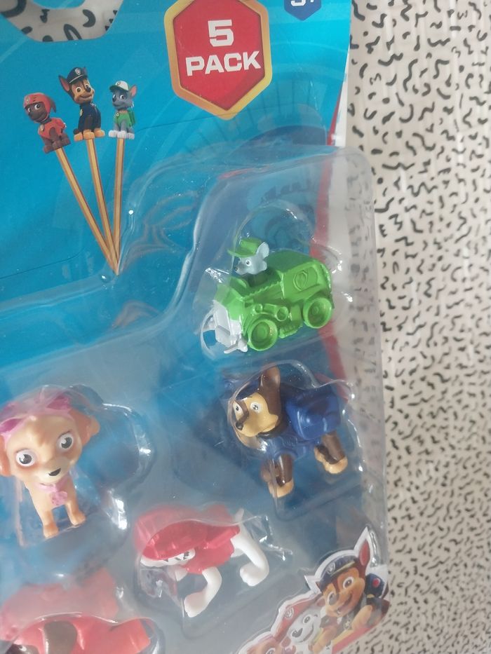Pack 5 figurines Paw Patrol – Toppers à collectionner (neuf sous blister) - photo numéro 3