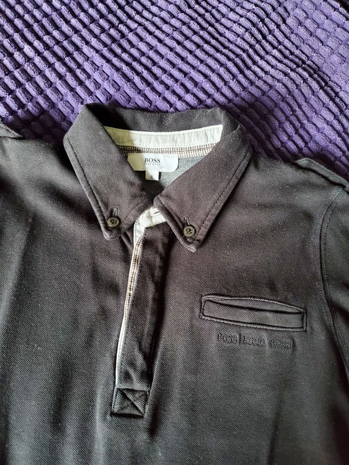 polo noir boss 8ans - photo numéro 2